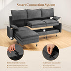 Vesgantti 142" Oversized Sectional Sofa Bed, 8-Seater Modular Sleeper Cloud - Image 5