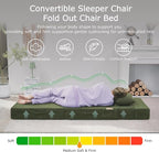 Folding Sofa Bed, 4 in 1 Convertible Sleeper Chair - Image 3