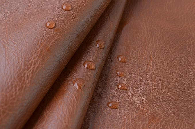 Wento Thick 2 Yard Faux Leather Fabric Soft Skin Grain PU Leather - Image 4