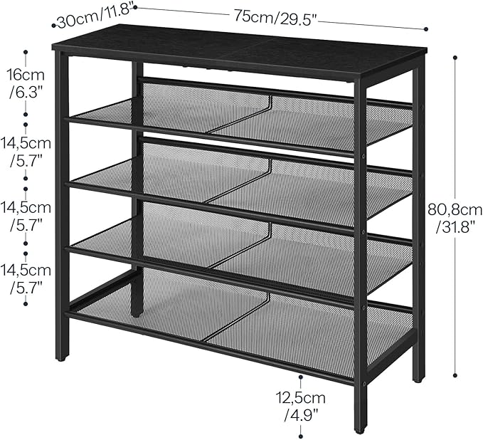 HOOBRO Shoe Rack for Entryway, 5-Tier Shoe Organizer - Image 3