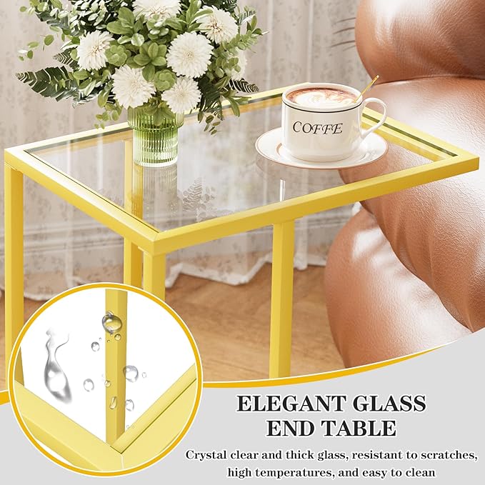 C Table Side End Table, Small C Shaped Table - Image 5