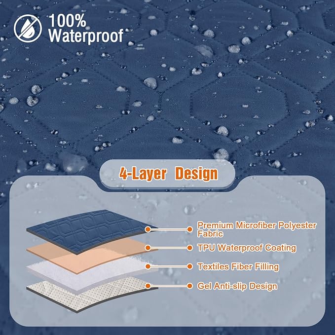VANSOFY 100% Waterproof Recliner Chair Covers, Recliner Cover Non-Slip Dog - Image 6