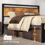 Z-hom Upgraded Full Size Bed Frame, Heavy Duty Metal Sturdy Full Bed Frame - Image 5