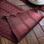 Macrame Table Runner Burgundy Boho Table Runners - Image 4