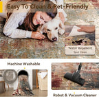 RELEANY Washable Area Rugs 6ft Non-Slip Modern Abstract Soft - Image 6