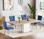 Henf 63"-79" Dining Table Set for 4, 5 Pieces Extendable Dining Table and 4 by Henf