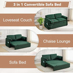 63" Convertible Sleeper Loveseat Sofa Bed, Pull Out Couch Bed - Image 6