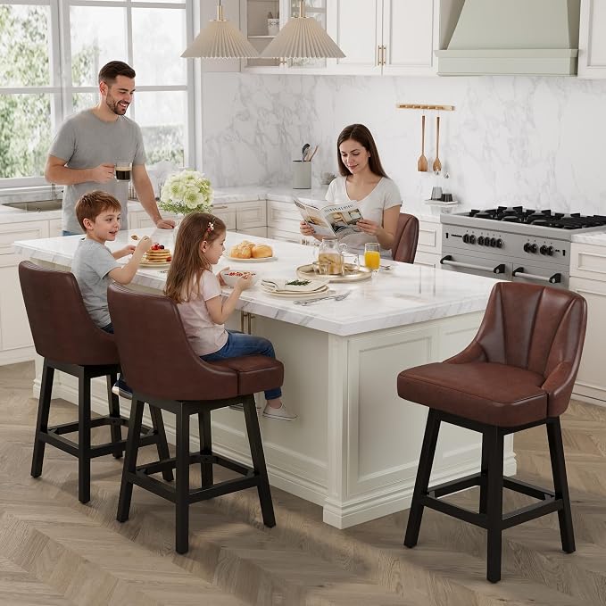 YaFiti Swivel Bar Stool 1 Pcs, 26 Inch Counter Height Bar Stools - Image 8