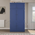 VilroCaz 80.1'' Tall Freestanding Kitchen Pantry Storage Cabinet Cupboard - Image 3