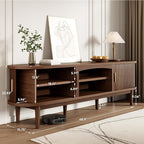 Decofy Mid Century TV Stand for TVs up to 80 Inches, Entertainment Center - Image 2