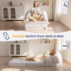 MAXYOYO Folding Sofa Bed with Backrest, Boneless Fold Out Couch Bed with Handle - Image 3
