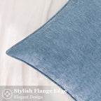 decorUhome Summer Couch Euro Sham Throw Pillow Covers 22x22 Set of 2, - Image 3