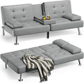Homall Futon Sofa Bed, Leather Futon Couch by Homall