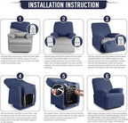 TAOCOCO Oversized Recliner Chair Covers, 1 Seater Streach Recliner Covers Soft - Image 6