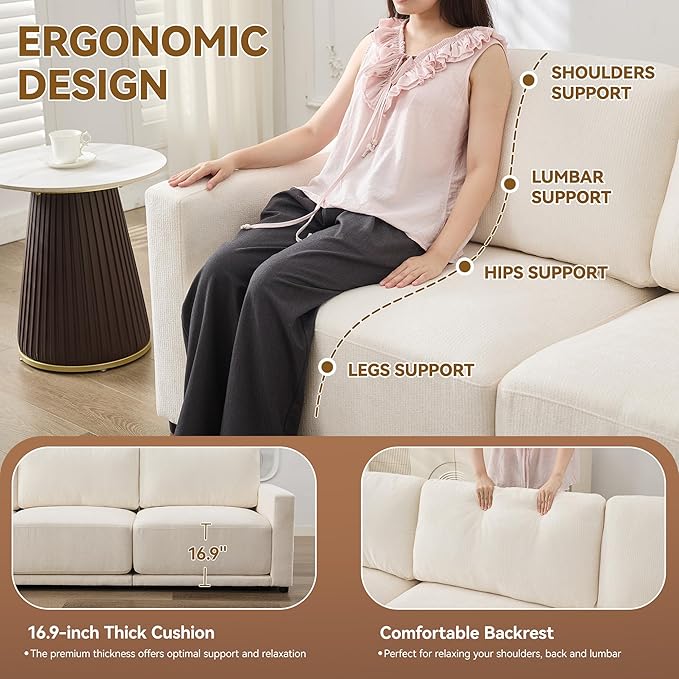 44.2" Chenille Oversized Chair - Image 4