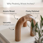 PEAKOLY Wood Arch Bookshelf Decor - Image 4