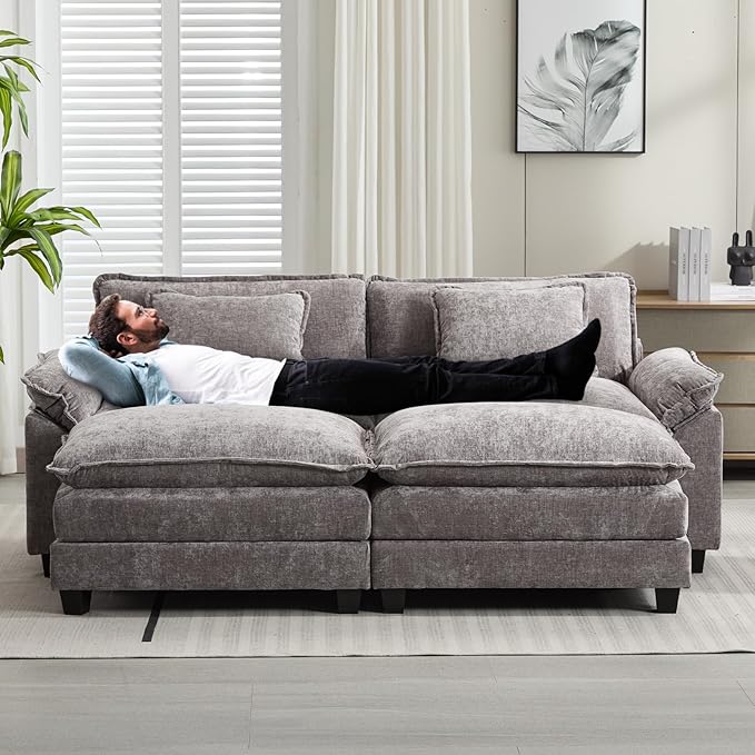 Oprisen 86" Modular Sectional Sofa, Comfy Cloud Couch Sectional Sofa - Image 5