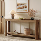 Tribesigns 63 Inch Entryway Console Table, 2-Tier Farmhouse Narrow Sofa Table by Tribesigns