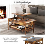 Lift Top Coffee Table with Storage, Small Coffee Table with Hidden Compartment - Image 5