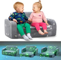 3-in-1 Extra Wide Convertible Kids Couch, Flip Open Toddler Couch to Lounger by LittleDove