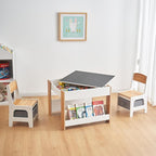 Asweets Kids Table and Chair Set, 4 in 1 Toddler Desk - Image 4