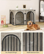 Hzuaneri 39.4" Wooden Dog Crate Furniture, Indoor Dog Kennel Dogs Cage - Image 3