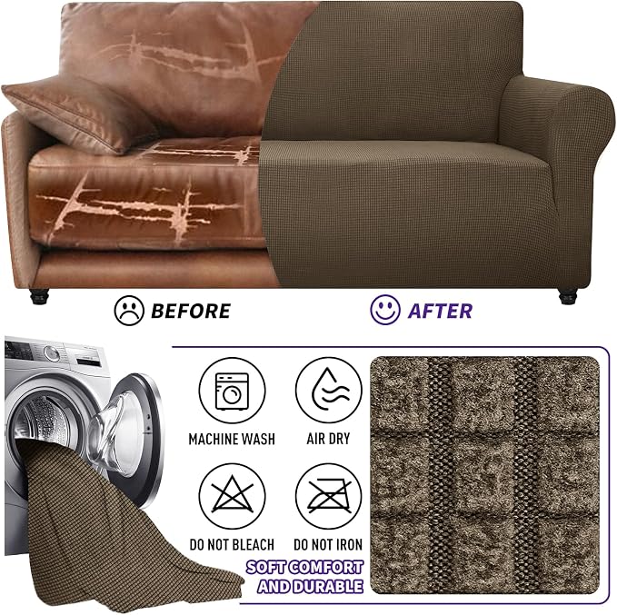 ZNSAYOTX Super Stretch Couch Cover Universal Sofa Covers - Image 7
