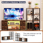 LED TV Stand Bookshelf Combo - Image 6