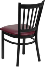 Flash Furniture HERCULES Series Black Vertical Back Metal Restaurant Chair - Image 5