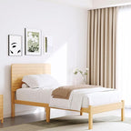 BOSRII 14in High Solid Bamboo Wood Platform Twin XL Bed Frame - Image 4