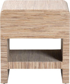 Bali & pari Callan Bohemian Woven Natural Grasscloth 1-Drawer Nightstand - Image 7