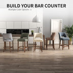 VKNOW Bar Stools Set of 6, Modern Counter Stools - Image 4