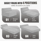 Kasunpul Folding Sofa Bed with Pillow, Memory Foam Fold Out Chair Bed, - Image 5