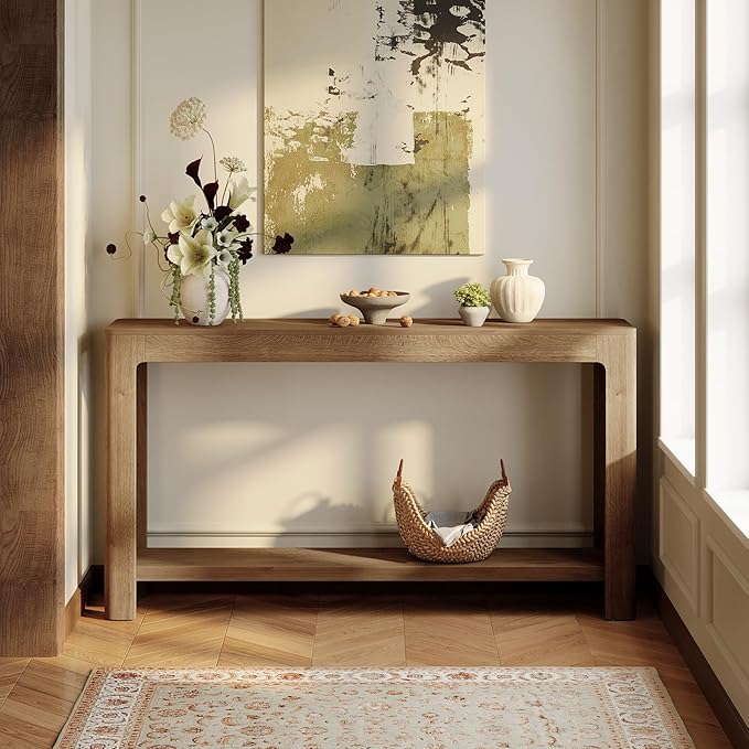 Tribesigns 63 Inch Entryway Console Table, 2-Tier Farmhouse Narrow Sofa Table - Image 6