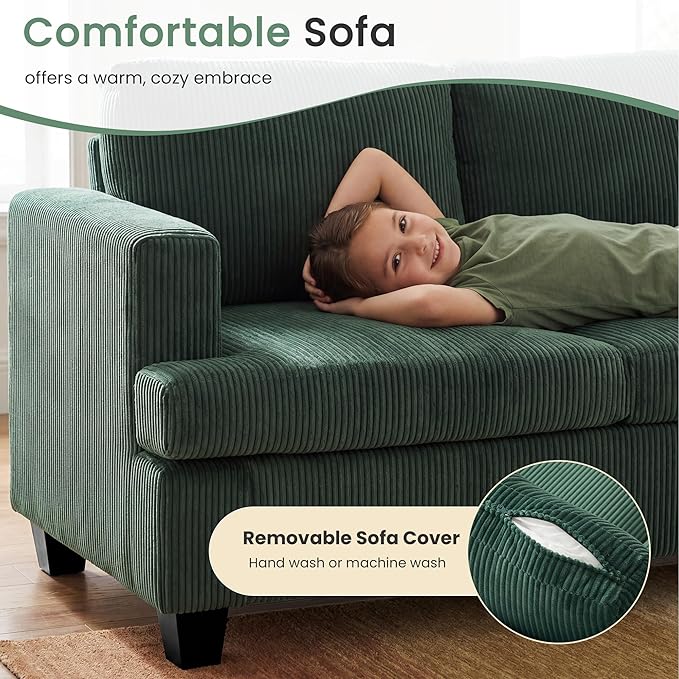 YOUDENOVA 2 Piece Set Comfy Sofa Couch, 3 Seater & Loveseat Sofa - Image 5
