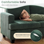 YOUDENOVA Sofa, 63” Comfy Loveseat Sofa - Image 3