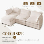 ROWHY 112'' Modular Sectional Cloud Couch - Image 2