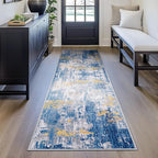 RELEANY Washable Area Rugs 2'x6' Non-Slip Modern Abstract Soft - Image 3