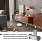 6 Inch Metal Furniture Legs Stainless Steel Adjustable Legs Silver Metal Legs - Image 4
