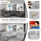 100% Waterproof Sectional Recliner Couch Covers - Image 6