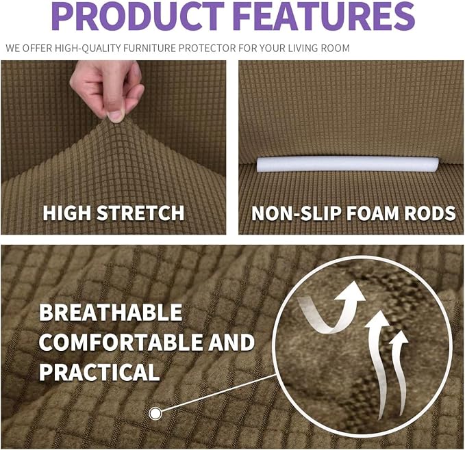 ZNSAYOTX Super Stretch Couch Cover Universal Sofa Covers - Image 4