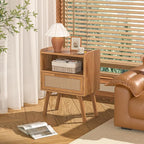 Lerliuo Rattan Nightstand, Side Table - Image 5