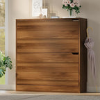 BORNOON Shoe Cabinet with 2 Flip Drawers, Slim Narrow Shoe Storage Cabinet - Image 3