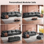 Marsail Modular Sectional Sofa 145.6" U-Shaped Modern Comfy Cloud Couch - Image 6