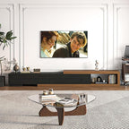 Extendable TV Stand with 2 Drawers, Long Reversible Entertainment Center with - Image 6