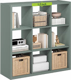 Furinno Cubicle Book Shelf, 9-Cube Bookshelf, Extra Thick Frame Reversible by Furinno-FitsYourSpaceFitsYourBudget