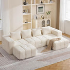 119" Boneless U-Shaped Sofa Couch by CACFTII