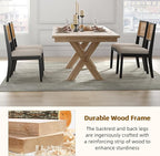 Westice Rattan Dining Chairs Set of 6, Farmhouse Natural Dining Room Chairs - Image 6