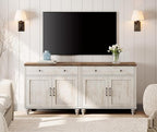 WAMPAT Farmhouse TV Stand for 75 inch TV by WAMPAT