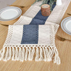 FEXIA Boho Blue Table Runner 48 Inches Long - Image 4